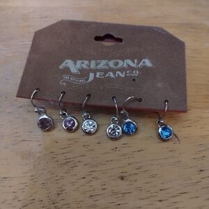 NWT Arizona Jeans 3 pairs women's earrings